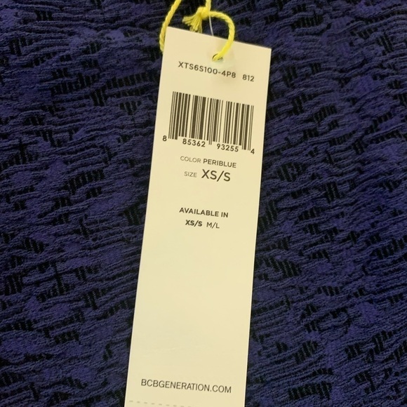 BCBGENERATION Periblue Blue One Shoulder Long Sleeve Bodycon (New) size S/XS - Picture 4 of 12